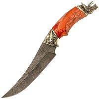 Военный нож Кузница Семина Нож Трицератопс с резной рукоятью